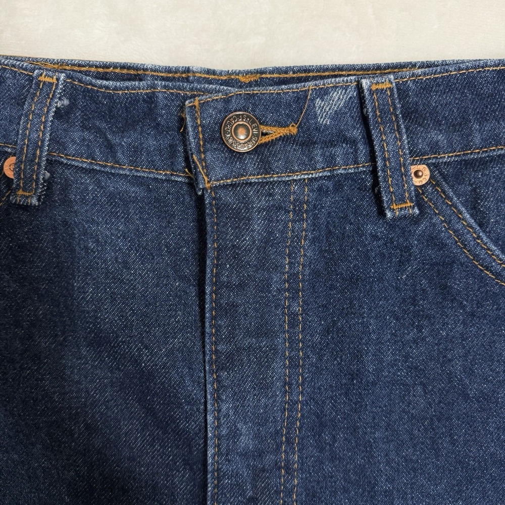 Vintage Levi's Orange Tab 505 Jeans Tag 36x32 Size 34 Dark Raw Rigid Denim USA - Picture 15 of 16